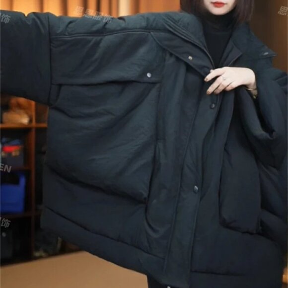 Black Winter Jacket, Unique and Chic, OS - Picture 2 of 3